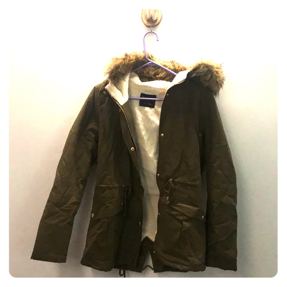 Endless love jacket in olive green size m